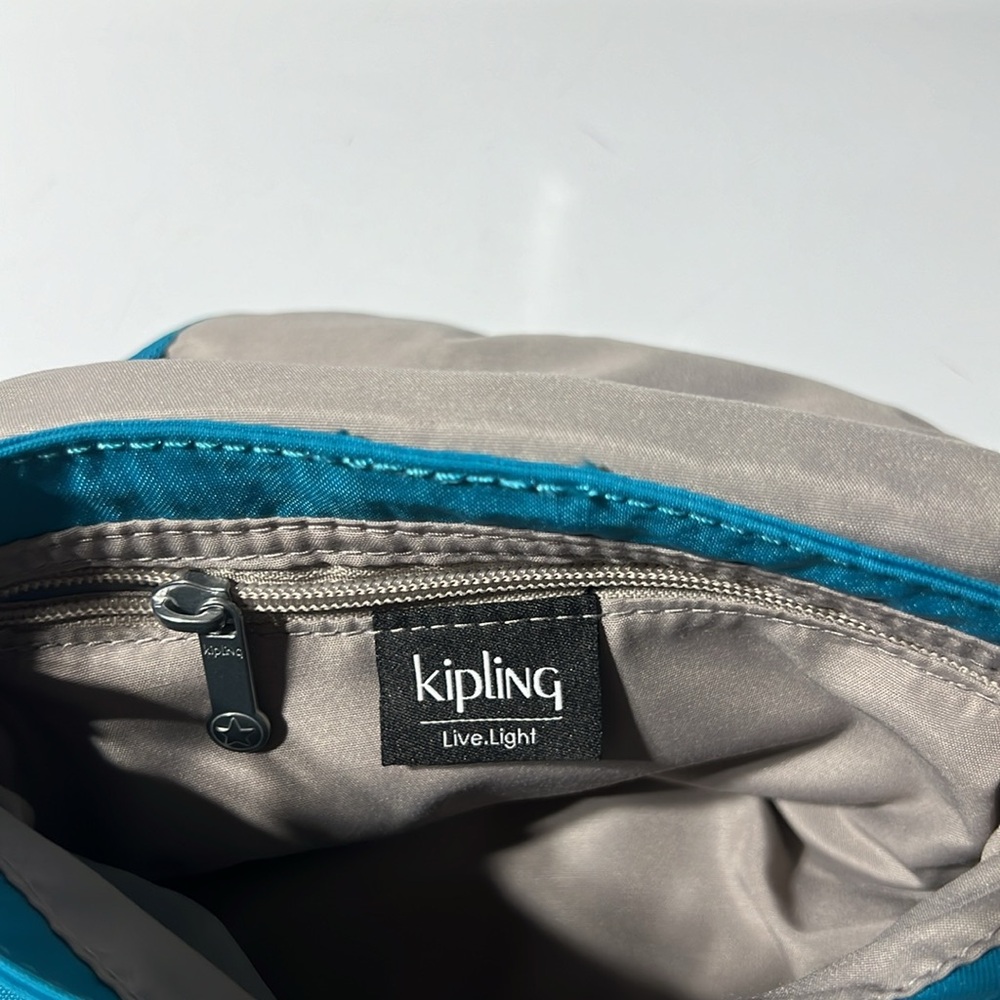 Kipling Teal Crossbody Bag with Monkey Charm - Picture 7 of 10